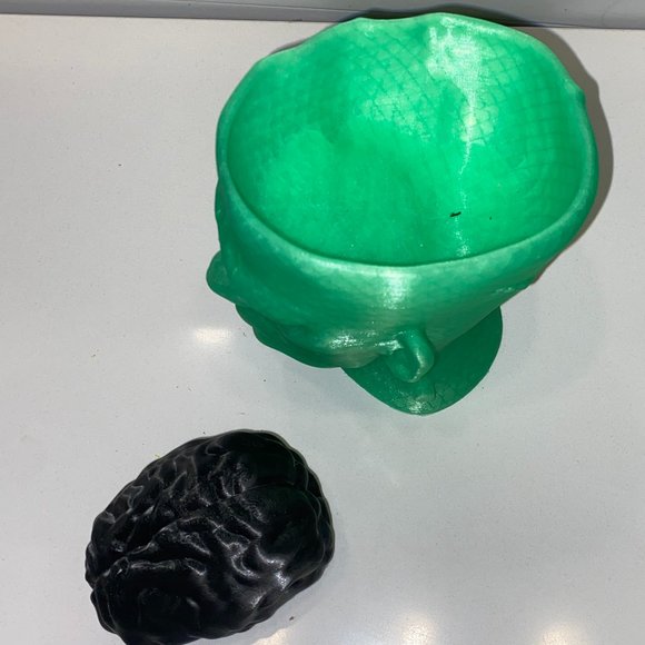 Handmade 3D Printed Monster Frankenstein Head and Brain Figurine Bust - Picture 5 of 6